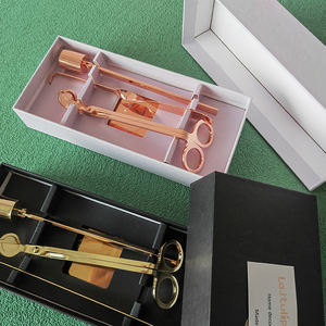 <span class=keywords><strong>Kit</strong></span> d'accessoires pour bougies en acier inoxydable doré, comprenant un coupe-mèche mini unique et un éteignoir manuel, à prix abordable - Product Image 6