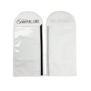 Sac d'extension de cheveux personnalisé blanc Non tissé de bonne qualité, sac de rangement pour perruque - Product Image 2