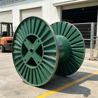 Bobine en acier corrugué renforcée pour machine à grande vitesse, bobine industrielle robuste pour câble électrique en cuivre