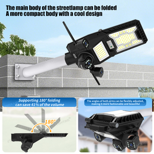 Véritable lampadaire solaire 4G à triple objectif avec caméra 6MP HD PTZ Sécurité extérieure avec contrôle audio et lumineux - Product Image 2