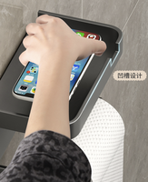 Porte-papier toilette auto-adhésif sans perçage, étanche, mural, avec support pour téléphone, pour salle de bain et maison