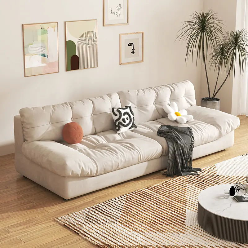 SF08 Comfortable Cloud PU leather / fabric Shape Living Room Lounge Sofa Sets Italian Modern Cloud White Sofa sofa sectional
