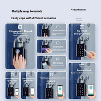 Cadenas intelligent étanche Tuya App en alliage de zinc, antivol électronique avec reconnaissance d'empreintes digitales pour porte, bagages et valises
