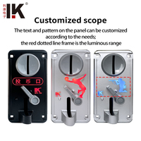 Accepteur de pièces universel LK734 comparable avec mécanisme de sélection de pièces à logo LED personnalisé sur panneau avant pour machines de divertissement
