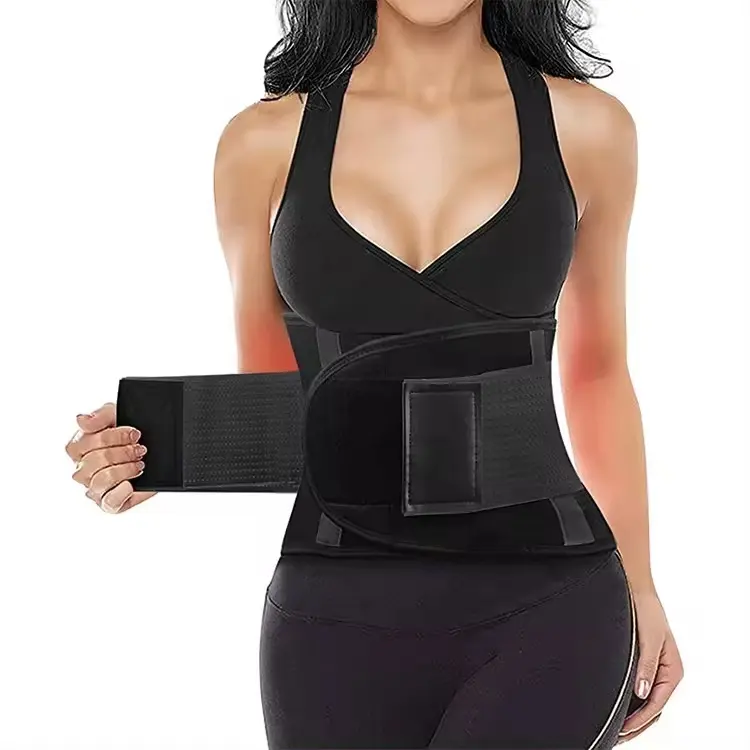 B&M Neoprene Gym Sports Weight Loss Tummy Sauna Women Shaper Lumbar Back Support Sweat Slimming Waist Trimmer Belt Waist Trainer