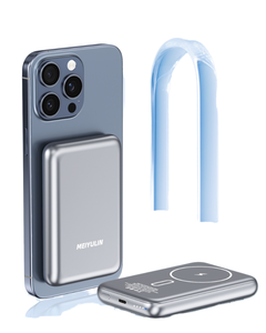 Batterie externe portable en aluminium 10000 mAh avec port USB-C PD20W et charge rapide magnétique sans fil pour iPhone et <span class=keywords><strong>Samsung</strong></span> - Product Image 1