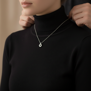 สร้อยคอเงินแท้ 925 ประดับมอสซาไนต์ทรงกลมเล็ก สำหรับผู้หญิง เครื่องประดับแฟชั่น ขายส่ง ของขวัญอัญมณี - Product Image 3