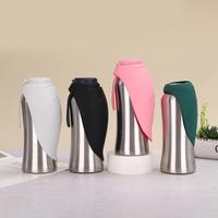 Bouteille d'eau portable pour chien Petop, pliable, en acier inoxydable solide, anti-fuite, isolée, de qualité alimentaire, pour les voyages