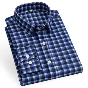 男士格子衬衫新款纯棉休闲商务衬衫春秋定制长袖翻领格子衬衫 - Product Image 4