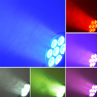 Haute qualité 7*12W LED RGBW + UV 6 en 1 extérieur DMX512 DJ PAR lumière LED étanche PAR pour hôtels