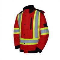 Veste d'hiver réversible personnalisée haute visibilité matelassée réfléchissante en microfibre antibactérienne pour homme, idéale pour les travaux routiers et la construction