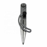 Allsome — jauge d'espacement classification, accessoire en bois pour dessin, boussole, acier au carbone, tondeuse les bords, outils en cuir