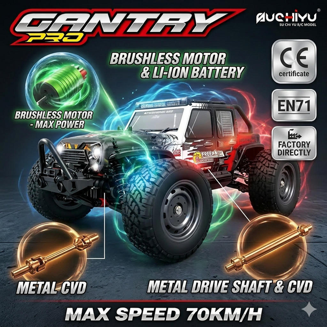 SCY-16103PRO 1/16 4WD Brushless High Speed Off-Road RC Car 70KM/H Full Proportional Remote Control Truck Metal Gear Drive Shaft