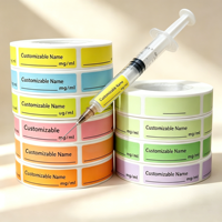 Étiquettes autocollantes personnalisées, imperméables et inscriptibles pour flacons de peptides et seringues d'injection - PET écologique et durable pour la concentration de médicaments