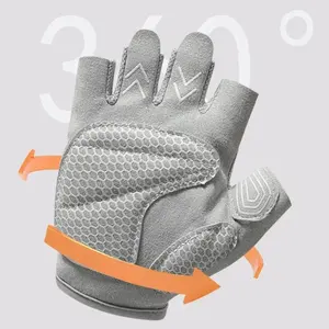 Gants de cyclisme femme demi-doigt GYM gants vélo mitaine respirant antidérapant Sport de plein air Fitness gants d'haltérophilie - Product Image 4