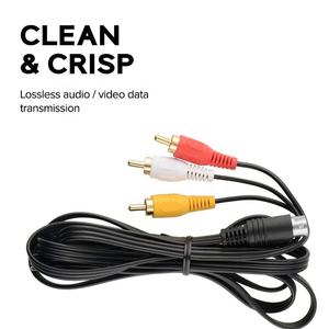 适用于世嘉土星控制台附件-RCA电视影音电缆或游戏玩家显示音频视频电缆 - Product Image 3