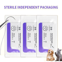 Suture chirurgicale Vicryl 3-0, jetable, résorbable, en forme de demi-cercle, 26 mm, 75 cm