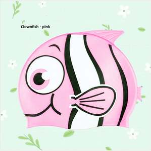 Bonnet de bain enfant imperméable à imprimé poisson de dessin animé, amusant, mignon et cool, idéal pour les clubs de natation et les cadeaux promotionnels - Product Image 5