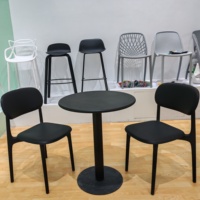 Table de bar en métal durable, style moderne et simple, pour usage commercial extérieur, idéale pour hôpitaux, restaurants, jardins et dégustations de vin.