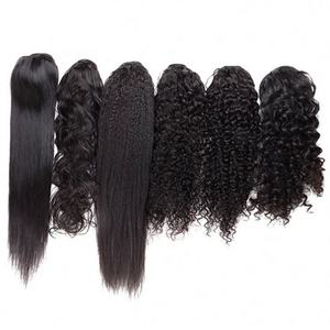 Extensions de cheveux humains brésiliens 100% vierges non traités, Remy, bouclés crépus, ondulés, à clipser, style ondulé mouillé, lisses - Product Image 6