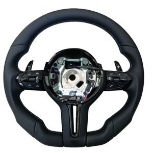 Volante con Controles de Palanca para BMW M3 M4 M5 M6 F06 F10 F15 F16 F20 F30 F31 F32 F33 F34 F36, Volante Redondo de Cuero - Product Image 3