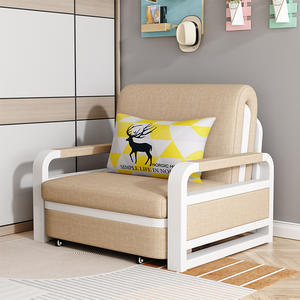 Современный раскладной диван-кровать 2025 года из ткани, компактный, для гостиной, с металлическим каркасом, двойного назначения - Product Image 3