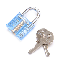 Cadenas en métal de sécurité de haute qualité, entraxe de 50 mm, clé transparente visible, matériel de serrurerie, outils de pratique pour serrurier, à découper sur mesure