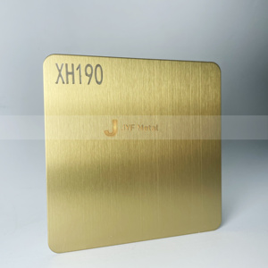 Placa de Acero Inoxidable Dorado Grado 304J1/201/316L, Acabado Cepillado N.° 4, Lámina Decorativa con Servicios de Soldadura, Doblado y Corte - Product Image 2