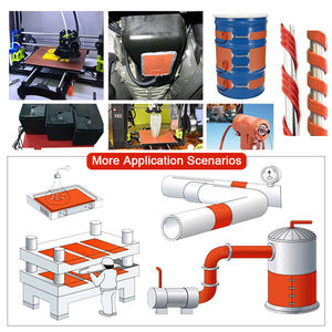 BRILLANT personnalisé de haute qualité Flexible électrique 12V 15W 24W Silicone coussin chauffant plaque chauffante en caoutchouc - Product Image 5