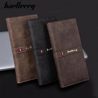 Baellerry Business Grote Capaciteit Multi-Card Houder Portemonnee Mannelijke Mobiele Telefoon Clutch Luxe Lange Portemonnee Mannen