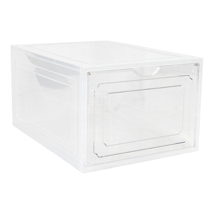 Bán lẻ Sneaker hiển thị rõ ràng lưu trữ giày Stackable nhựa tổ chức hộp với khóa nắp cho Sneaker Bộ sưu tập & Tủ quần áo - Product Image 3