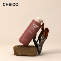 Envase de Plástico HDPE Impreso con Serigrafía para Cuidado de la Piel, Tónico Facial, Forma Cilíndrica, Tapa de Rosca, Botella de Leche, OEM CHEICO PEA