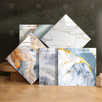 Carrelage en porcelaine effet marbre 60x60, effet pierre naturelle, carrelage mural et de sol de luxe avec impression jet d'encre 3D, carreau commercial