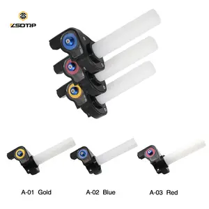 Hand Throttle lever Motorcycle body system Visual Throttle Handle Without Line-Black Body red/blue/gold buckle plastic material