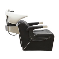 Salon noir Beauté Spa Chaise Barber Station Shampooing Lit en vente