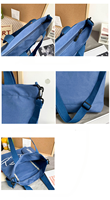 Sac à bandoulière pour filles d'école avec motifs d'animaux adorables, grande capacité, sac de transport pour femmes avec pochette, sac fourre-tout en toile souple pour étudiantes