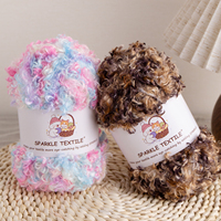 Fil à tricoter et à crocheter 100% Polyester, moelleux, bouclé, pour poupées et sacs DIY, fil à jouets, fil à oreilles en peluche