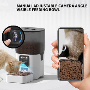 Автоматическая кормушка для кошек и собак с регулируемым углом наклона, двусторонней аудиосвязью, Wi-Fi камерой 2.4G, легкой очисткой, съемным контейнером и настраиваемым расписанием кормления (1-10 приемов пищи в день) - Product Image 3