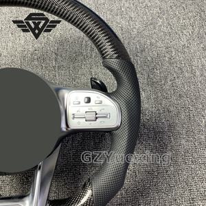 Volante de fibra de carbono de cuero deportivo para Mercedes Benz <span class=keywords><strong>AMG</strong></span> <span class=keywords><strong>GT</strong></span> 63 s W205 W166 W177 W204 W217 W222 C63 E63 S63 G63 CLS - Product Image 3