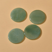 30mm Bubuk Batu Alam Kristal Putih Agate Potongan Bulat Giok Aksesoris DIY Gelang Kalung
