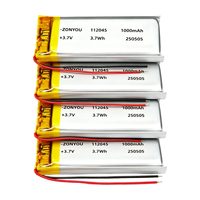 Baterai Lithium Polymer Ultra Tipis 1000mAh 3.7Volt Grade A 112045 Berkualitas Baik untuk Elektronik Konsumen yang Dapat Diisi Ulang