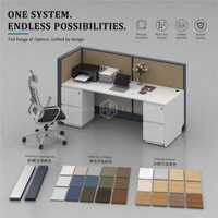 Cloison de bureau modulaire droite de 80 mm d'épaisseur pour poste de travail