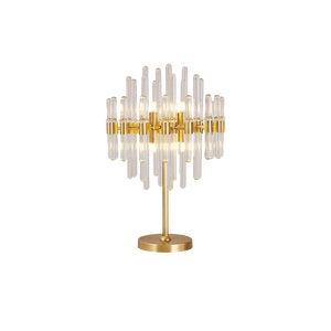 Light Luxury Copper Floor Lamp Coffee Shop Hotel Model Room Exhibition Hall Villa Tea Living Room Bedroom Crystal <b>Table</b> Lamp - Product Image 2
