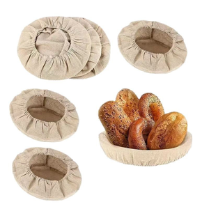 Housse en tissu pour panier à levée ovale, banneton, brotform, en coton naturel lavable, pour <span class=keywords><strong>boulangerie</strong></span>, cuisine, vente en gros - Product Image 4