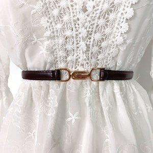 Ceinture fine (moins de 2 cm) en alliage vintage avec boucle, décorative mate, imprimée par transfert thermique, longueur 98 cm, pour chemise habillée, marque <span class=keywords><strong>SONGQI</strong></span> - Product Image 4
