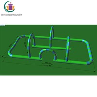 Piste gonflable de karting, barrière de piste, Ball Zorb, pour enfants et adultes, pour l'extérieur, 12mL, livraison gratuite