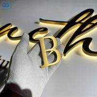 Letrero de Metal con Retroiluminación LED 3D, Letrero con Logotipo Personalizado con Retroiluminación, Letrero de Pared para Negocios, Salón de Belleza, Recepción Interior