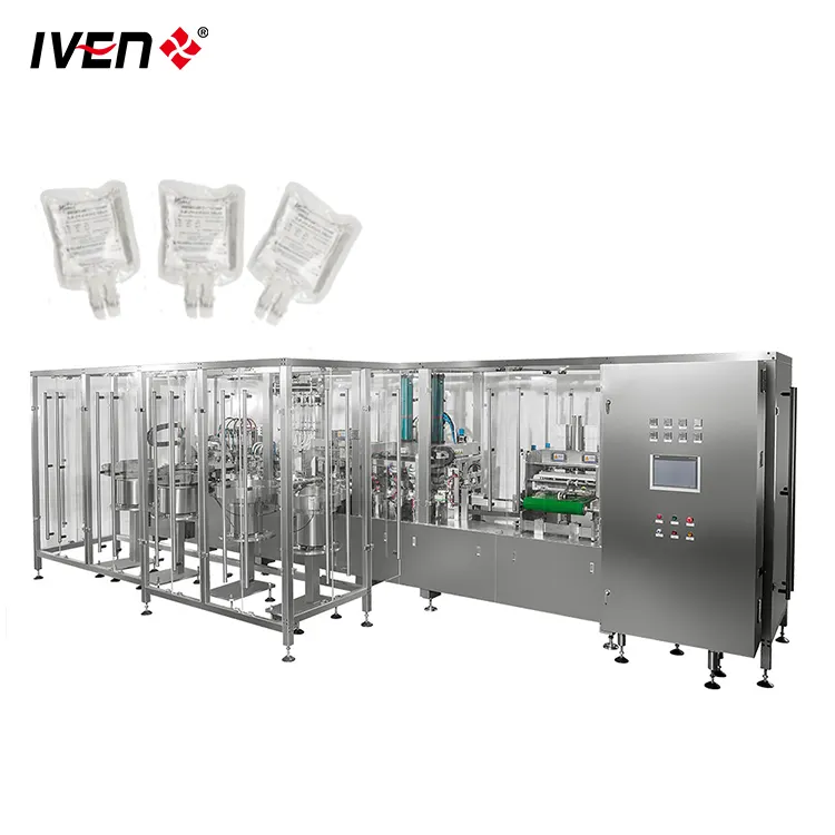 最新の高度な技術CEおよびISOを備えた通常の生理食塩水IV流体充填およびシーリング生産機