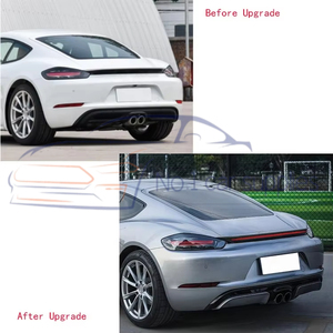 Piezas de automóviles PP plástico parachoques delantero luces traseras montaje alerón trasero 982 actualización 718 <span class=keywords><strong>GTS</strong></span> BodyKit para Cayman <span class=keywords><strong>Boxster</strong></span> - Product Image 4