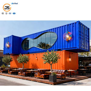 Conception personnalisée Restaurant préfabriqué portable modulaire Supermarché Café Café Café Panneau sandwich extérieur Maisons conteneurs en acier - Product Image 4